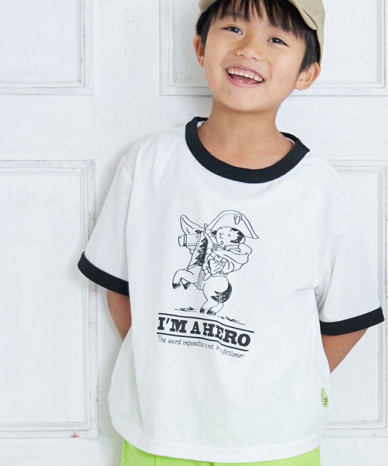 セール】ナポレオン柄リンガー半袖Tシャツ□80～140cm | MAKE