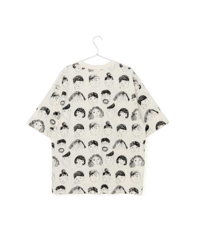 いろんな顔総柄半袖Tシャツ□パパサイズ | MAKE YOUR DAY