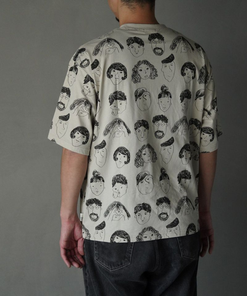【レア】あちゃちゅむ 半袖Tシャツ 顔プリント いろんな顔総柄半袖Tシャツ□80～140cm | MAKE YOUR DAY
