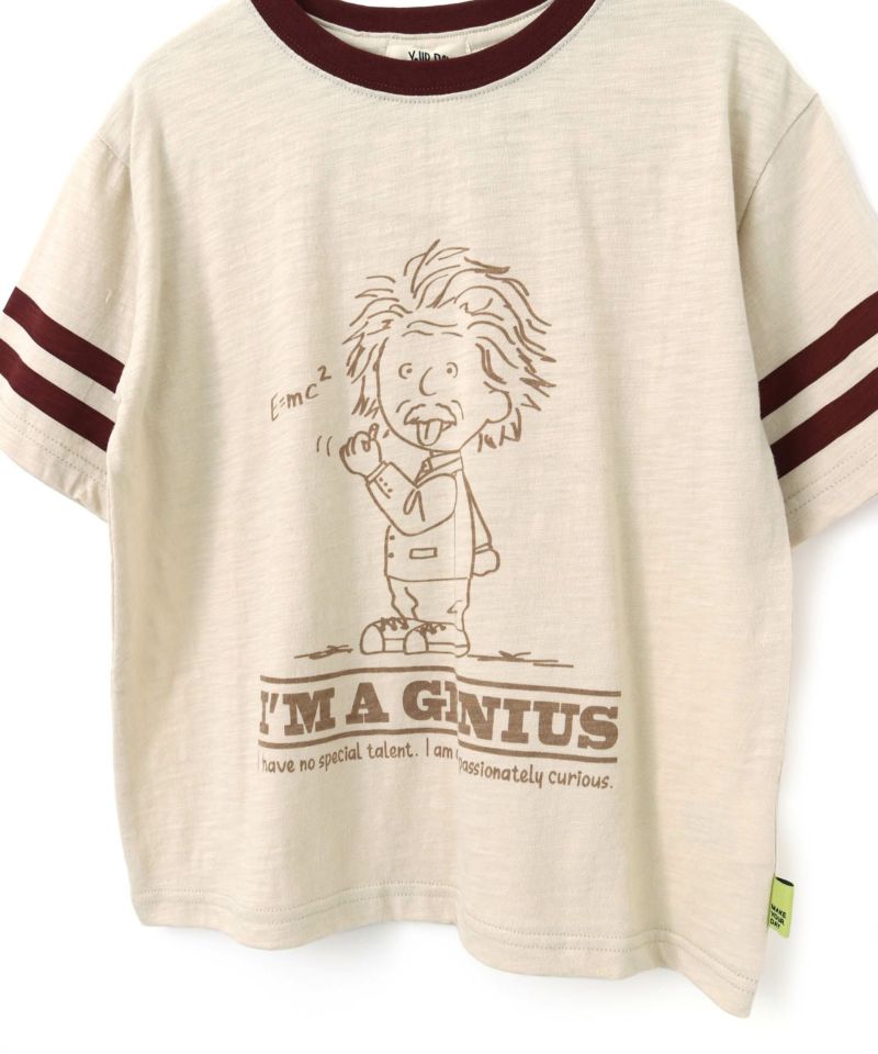 I'M A GENEIUS半袖リンガーTシャツ□80～140cm | MAKE YOUR DAY