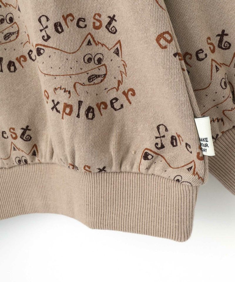 セール】探検家オオカミの総柄裏毛トレーナー□80～140cm | MAKE YOUR DAY