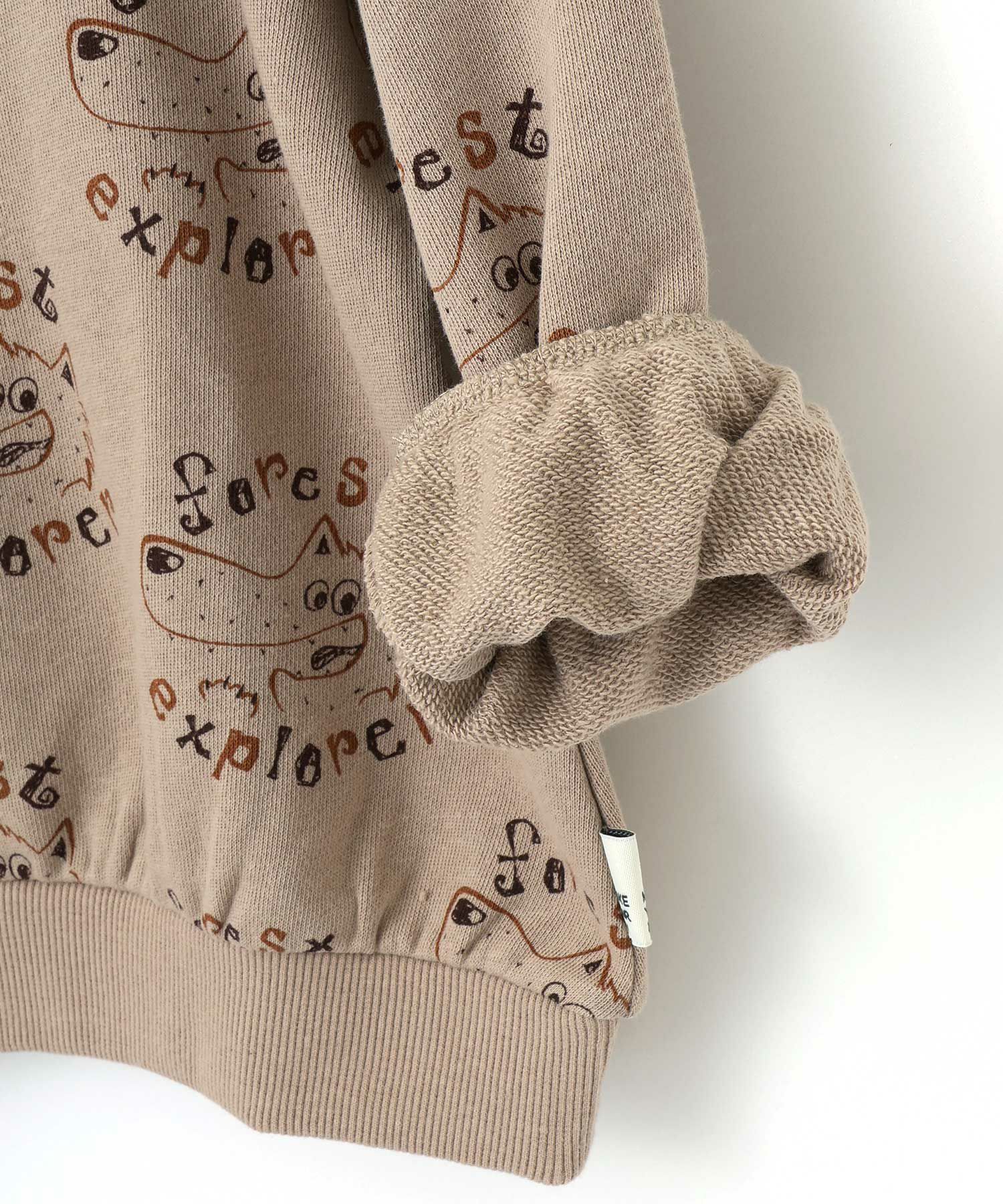 セール】探検家オオカミの総柄裏毛トレーナー□80～140cm | MAKE YOUR DAY