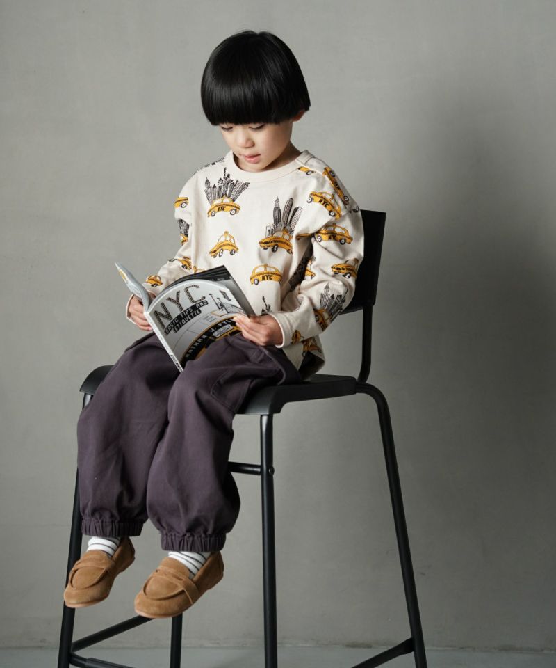セール】イエロータクシー総柄長袖Tシャツ□80～140cm | MAKE