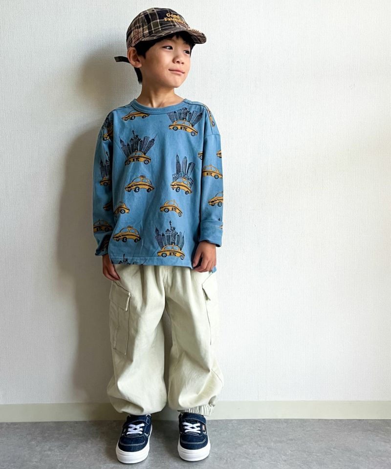 セール】イエロータクシー総柄長袖Tシャツ□80～140cm | MAKE