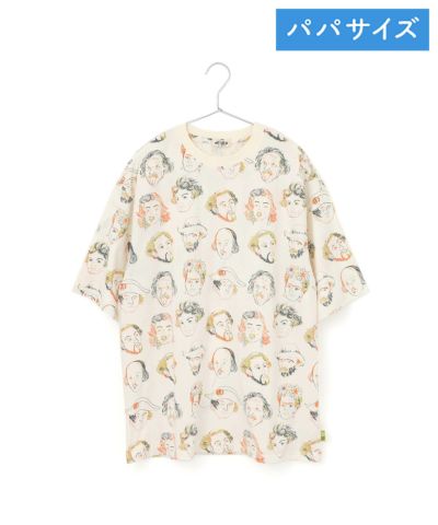 オンラインストア限定◇カラフルえらい人総柄長袖Tシャツ