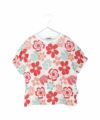 女の子 花柄 北欧 ピンク 半袖 Tシャツ