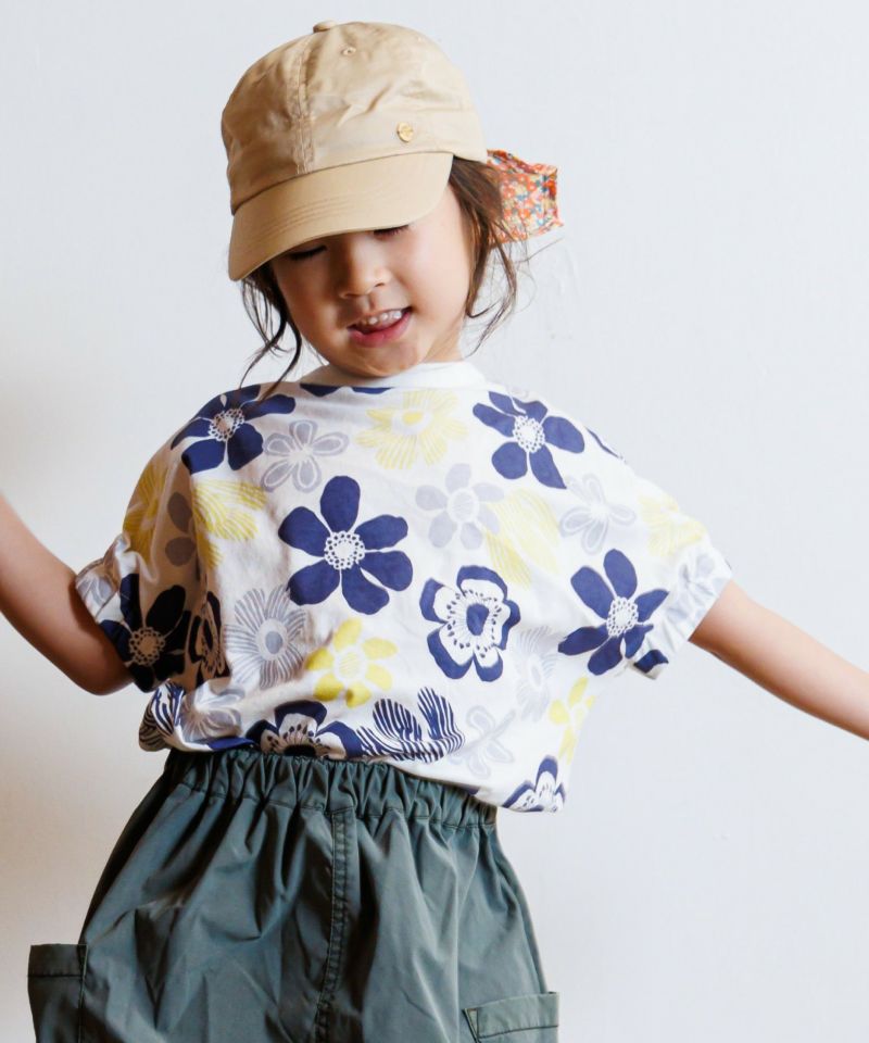tinytinydoors flower 半袖Tシャツ 80cm フラワーうさぎ半袖Tシャツ(80cm ECRU(キナリ)): ベビー
