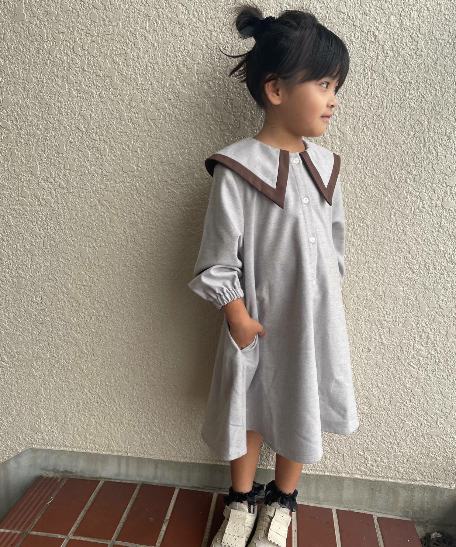 ビッグカラーワンピース□80～140cm | MAKE YOUR DAY