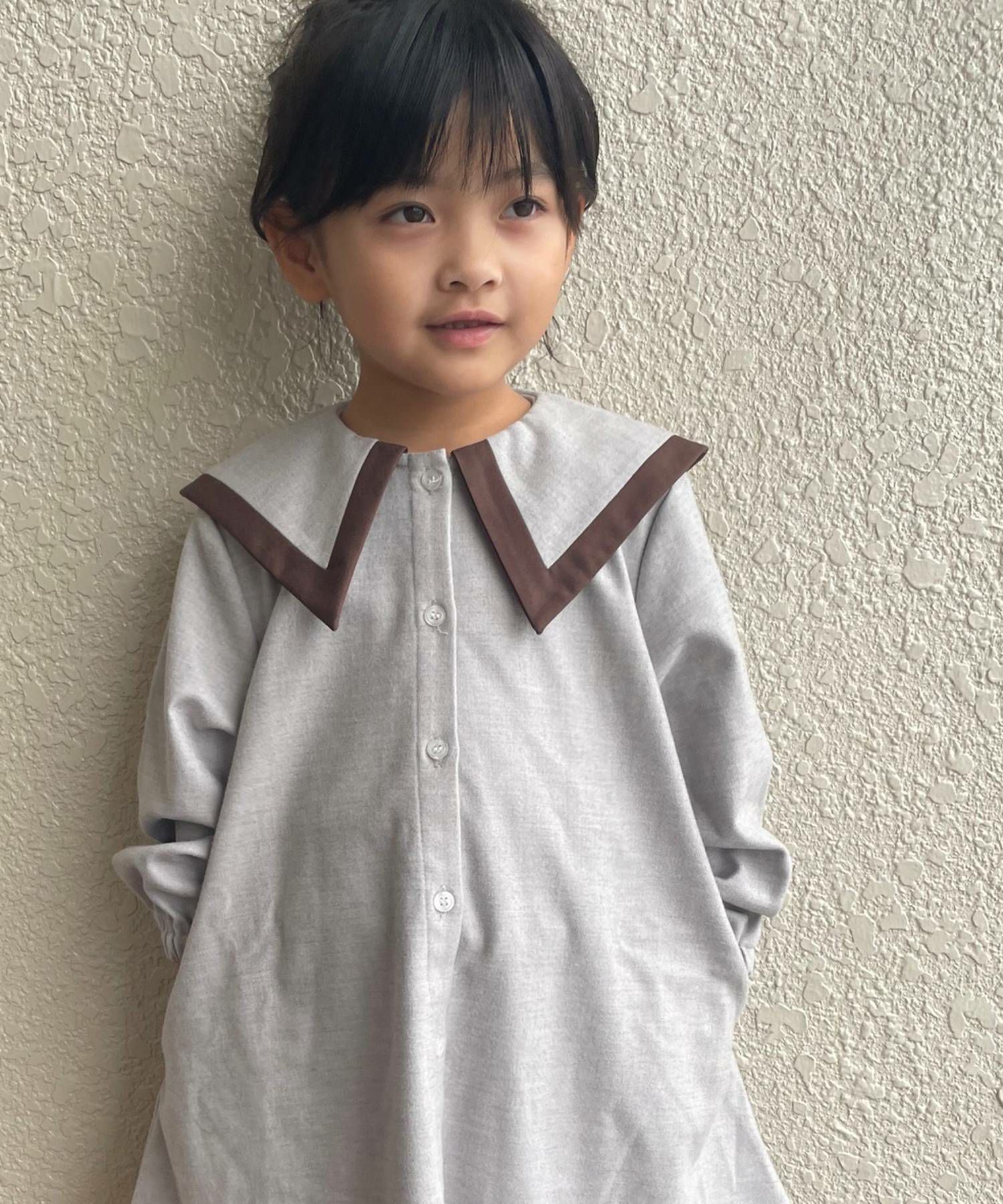 【maki 】ワンピース 80サイズ ビッグカラーワンピース□80～140cm | MAKE YOUR DAY