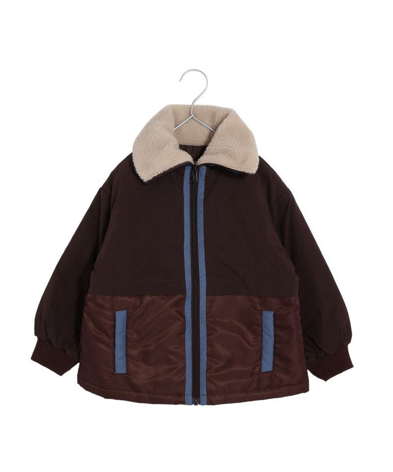 ♡ フリル衿異素材切替ジャケット 異素材切替ジャケット□80～140cm | MAKE YOUR DAY