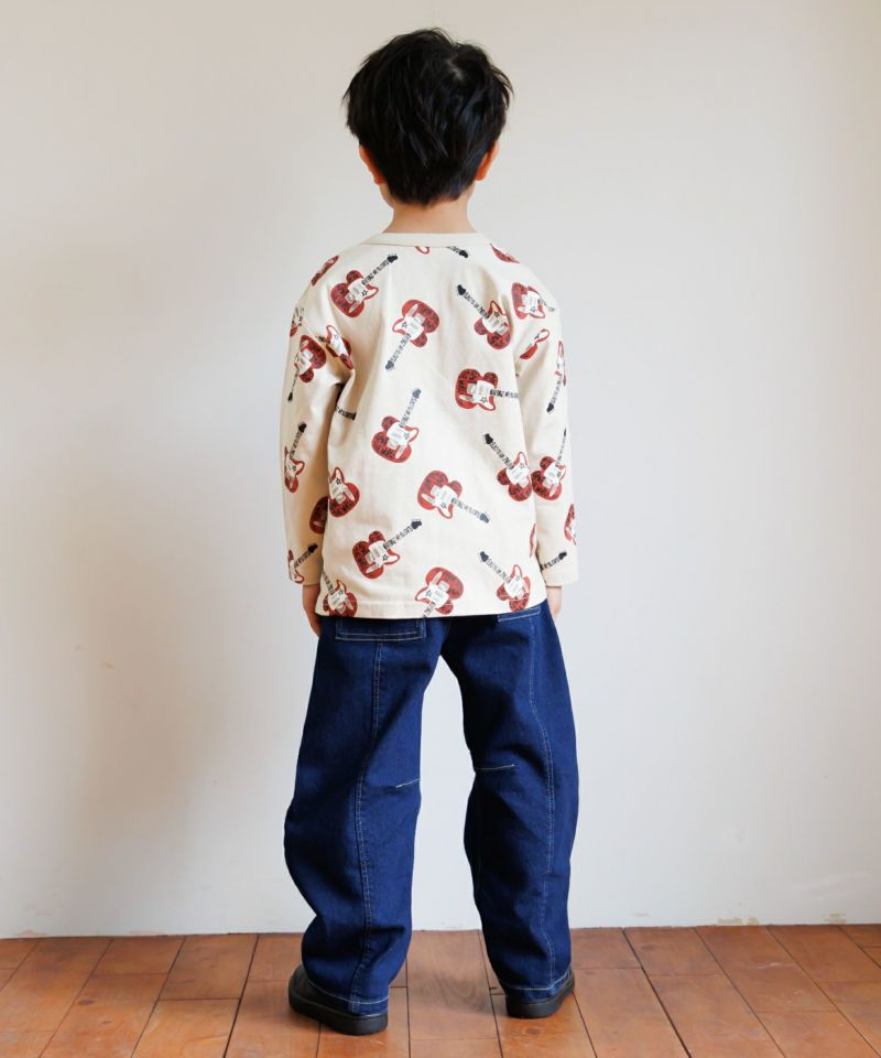 エレクトリックギター総柄長袖Tシャツ□80～140cm | MAKE YOUR DAY