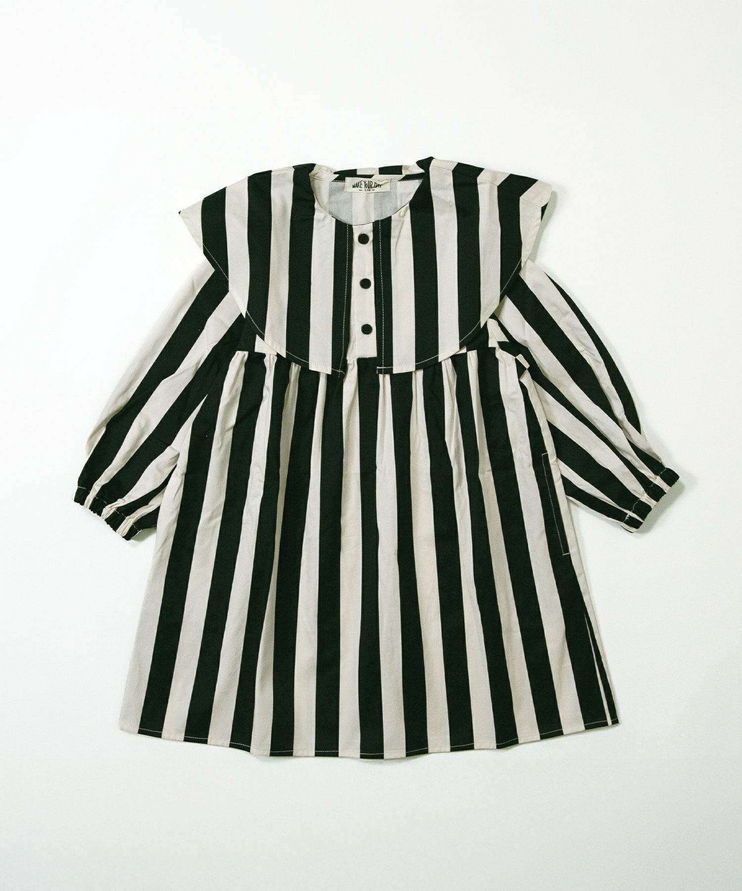 ビッグカラーストライプワンピース□80～140cm | MAKE YOUR DAY