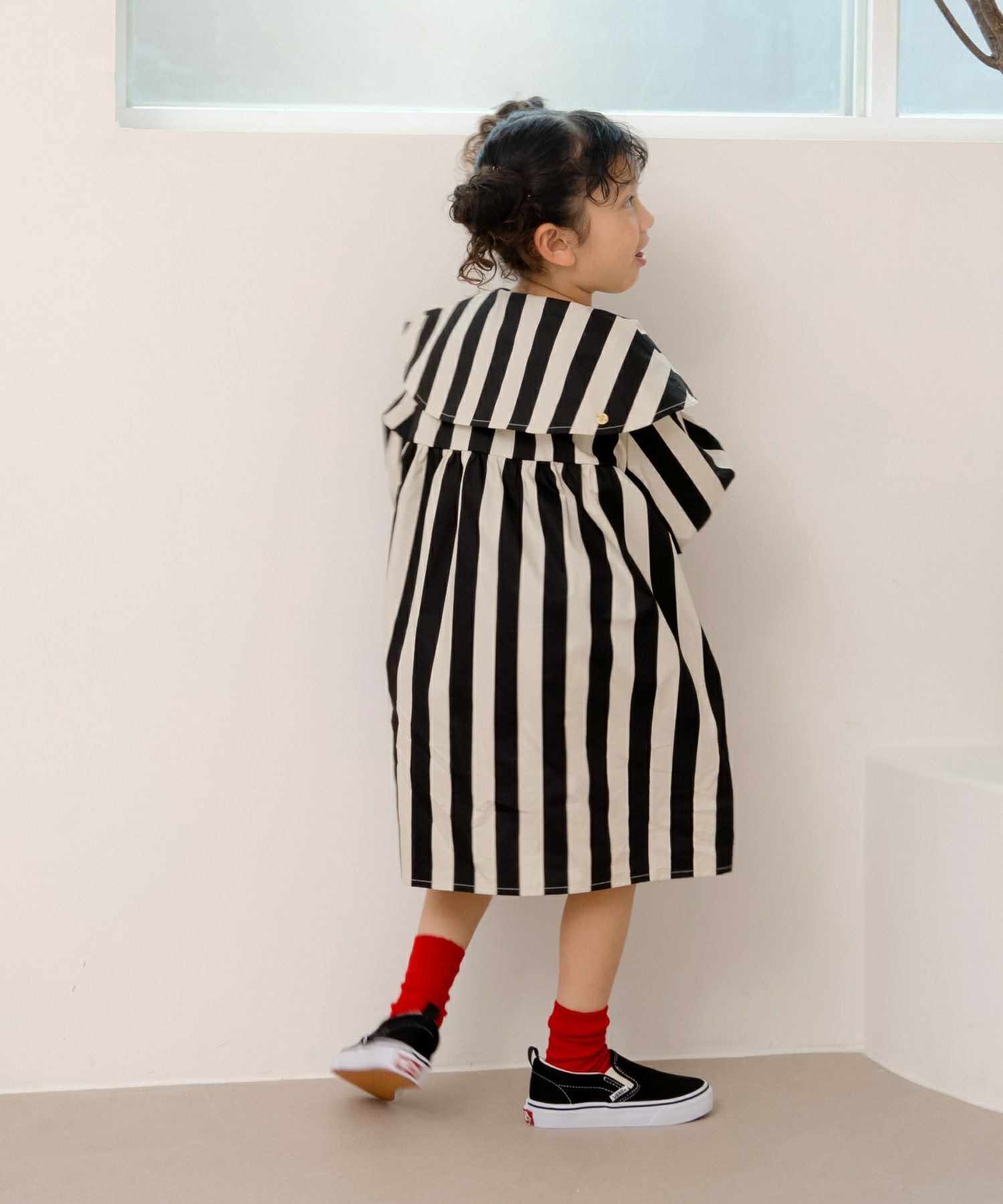 ビッグカラーストライプワンピース□80～140cm | MAKE YOUR DAY